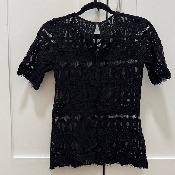 BCBGeneration Elegant Black Lace Top - Picture 3 of 3